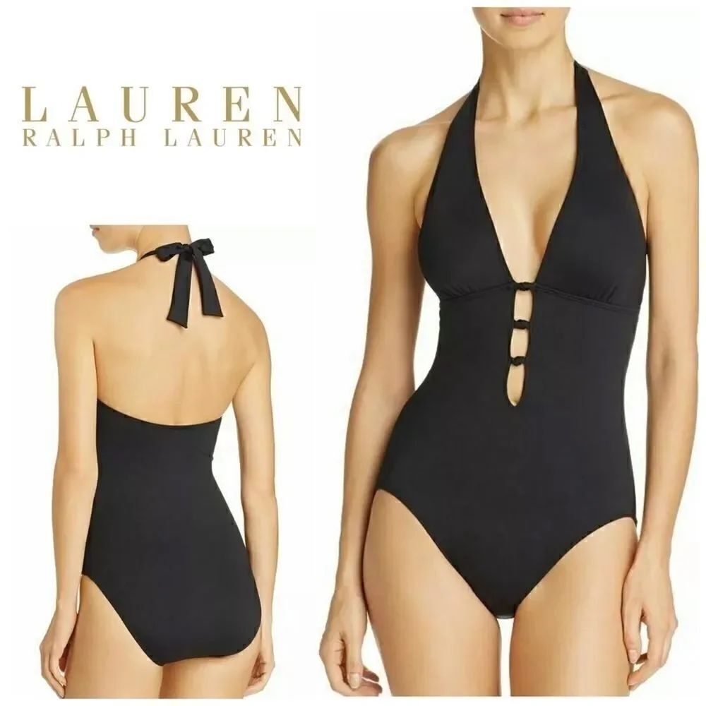 Lauren Ralph Lauren plunge tummy control swimsuit